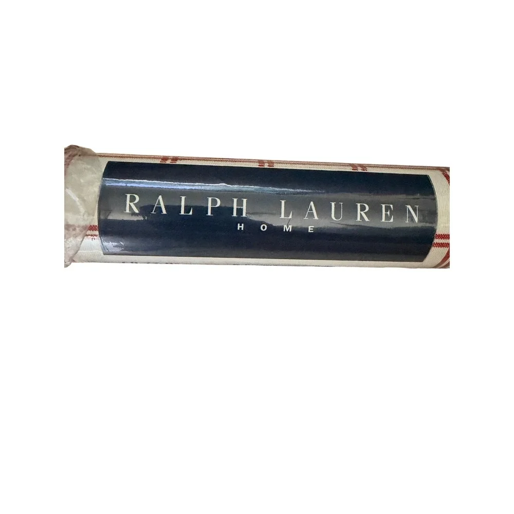 Ralph Lauren Home Straight 3 Wallpaper Red White Plaid Pattern LcW17396